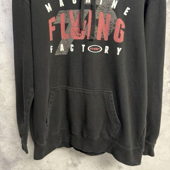 FMF Hoodie Mens XL Black Flying Machine Factory Racing Motocross Sweatshirt - Picture 4 of 10